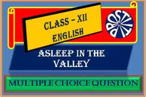 MCQ ASLEEP IN THE VALLEY